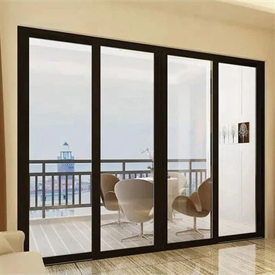 Steklena drsna vrata iz aluminija